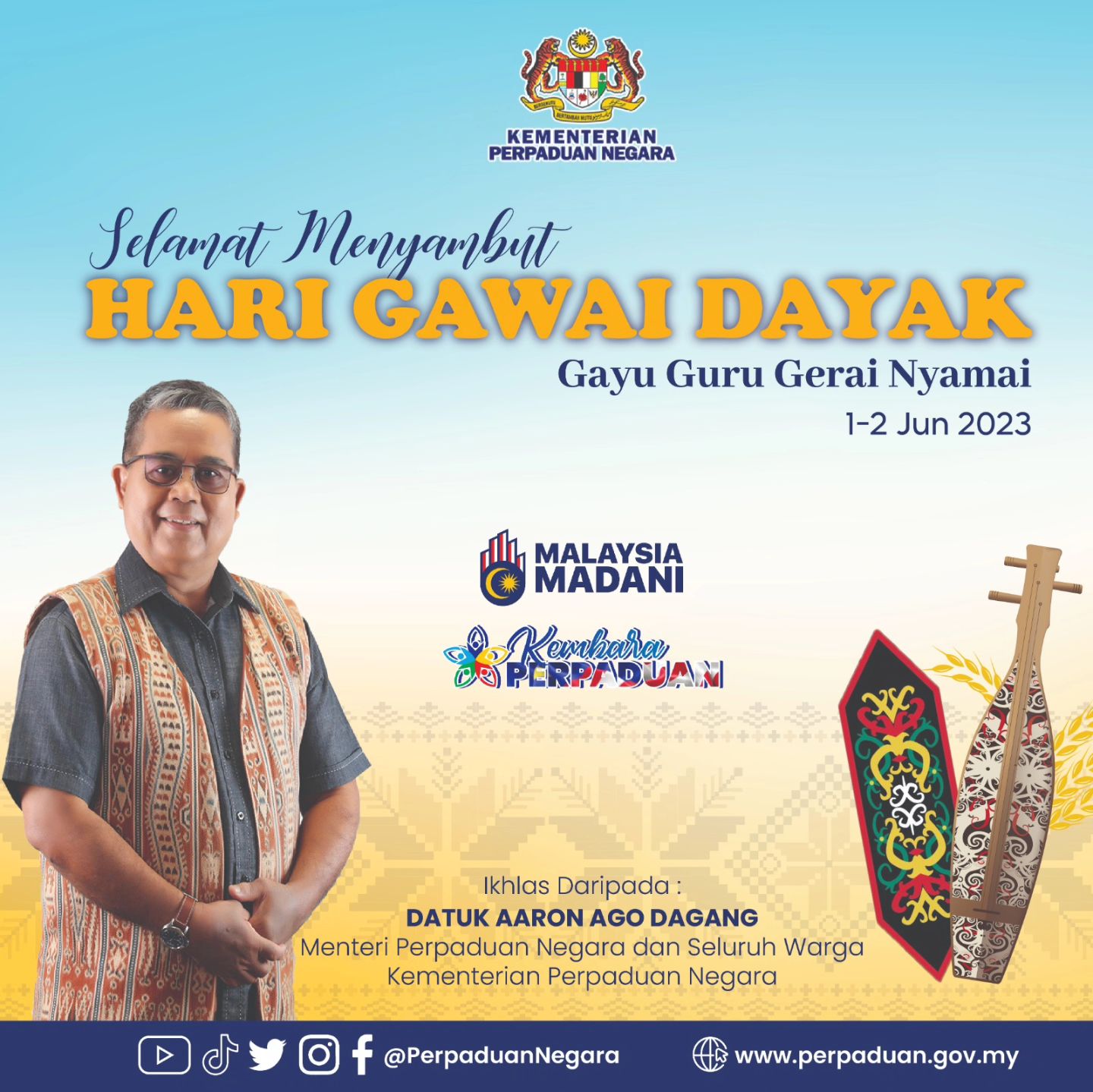 SELAMAT HARI GAWAI DAYAK