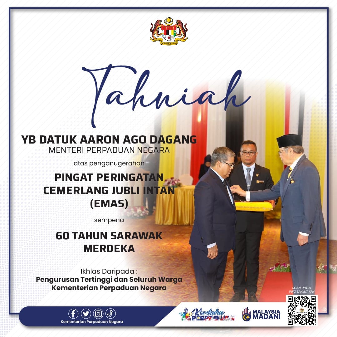 TAHNIAH - PENGANUGERAHAN YB MENTERI PERPADUAN