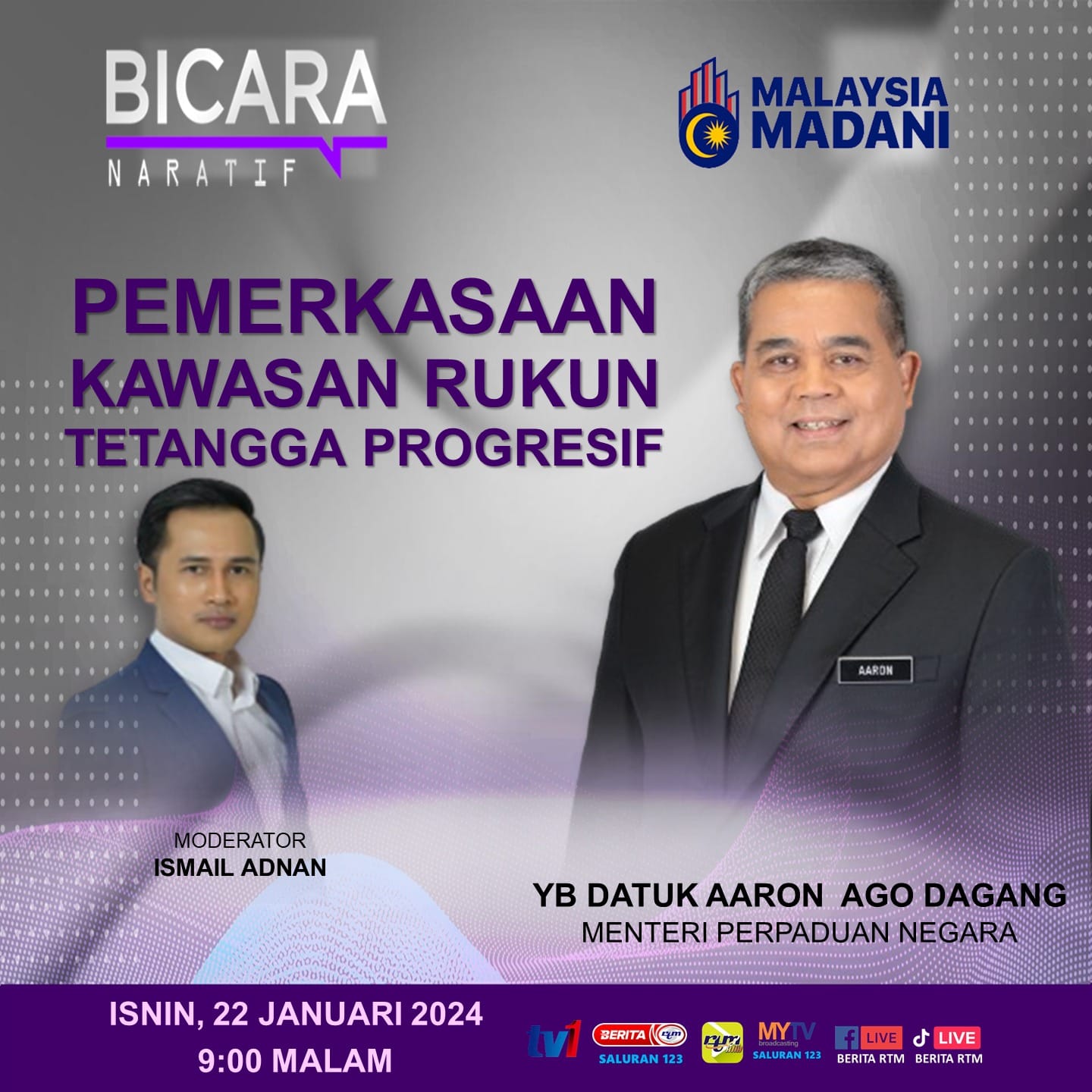 BICARA NARATIF PEMERKASAAN KAWASAN RUKUN TETANGGA PROGRESIF