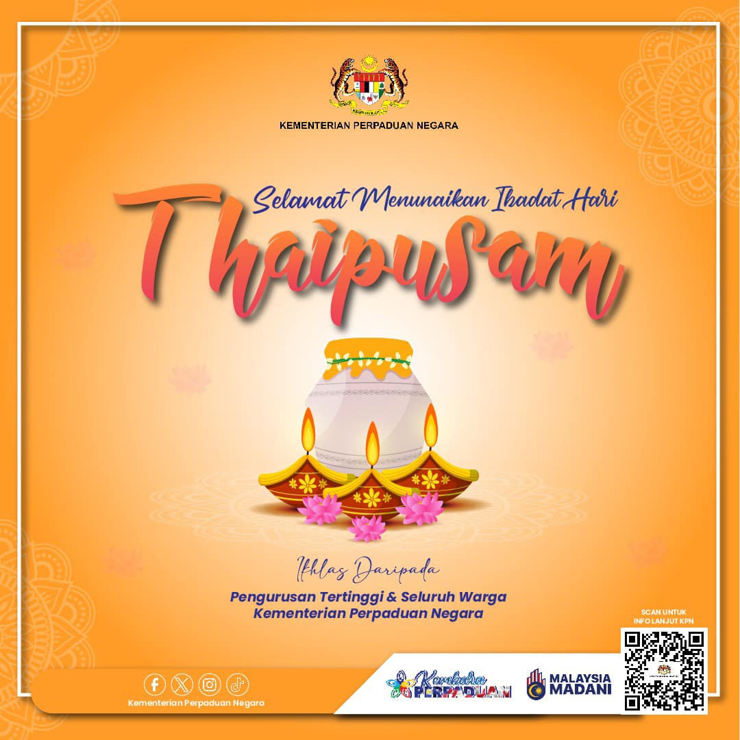 SELAMAT MENUNAIKAN IBADAT HARI THAIPUSAM