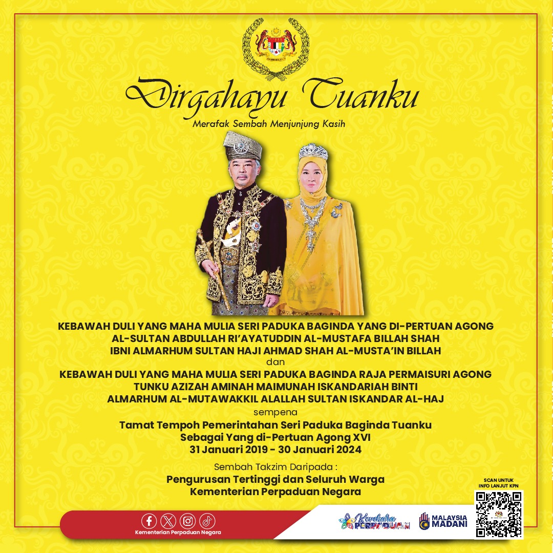 SEMPENA TAMAT TEMPOH PEMERINTAHAN SERI PADUKA BAGINDA TUANKU SEBAGAI YANG DI-PERTUAN AGONG XVI