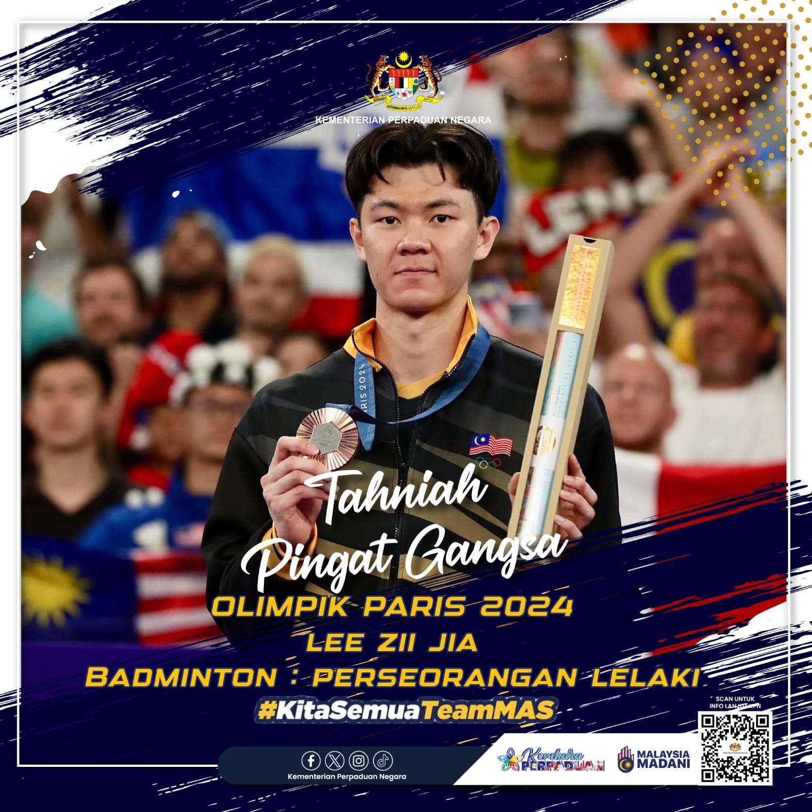 TAHNIAH - PINGAT GANGSA KEDUA NEGARA DI OLIMPIK PARIS 2024