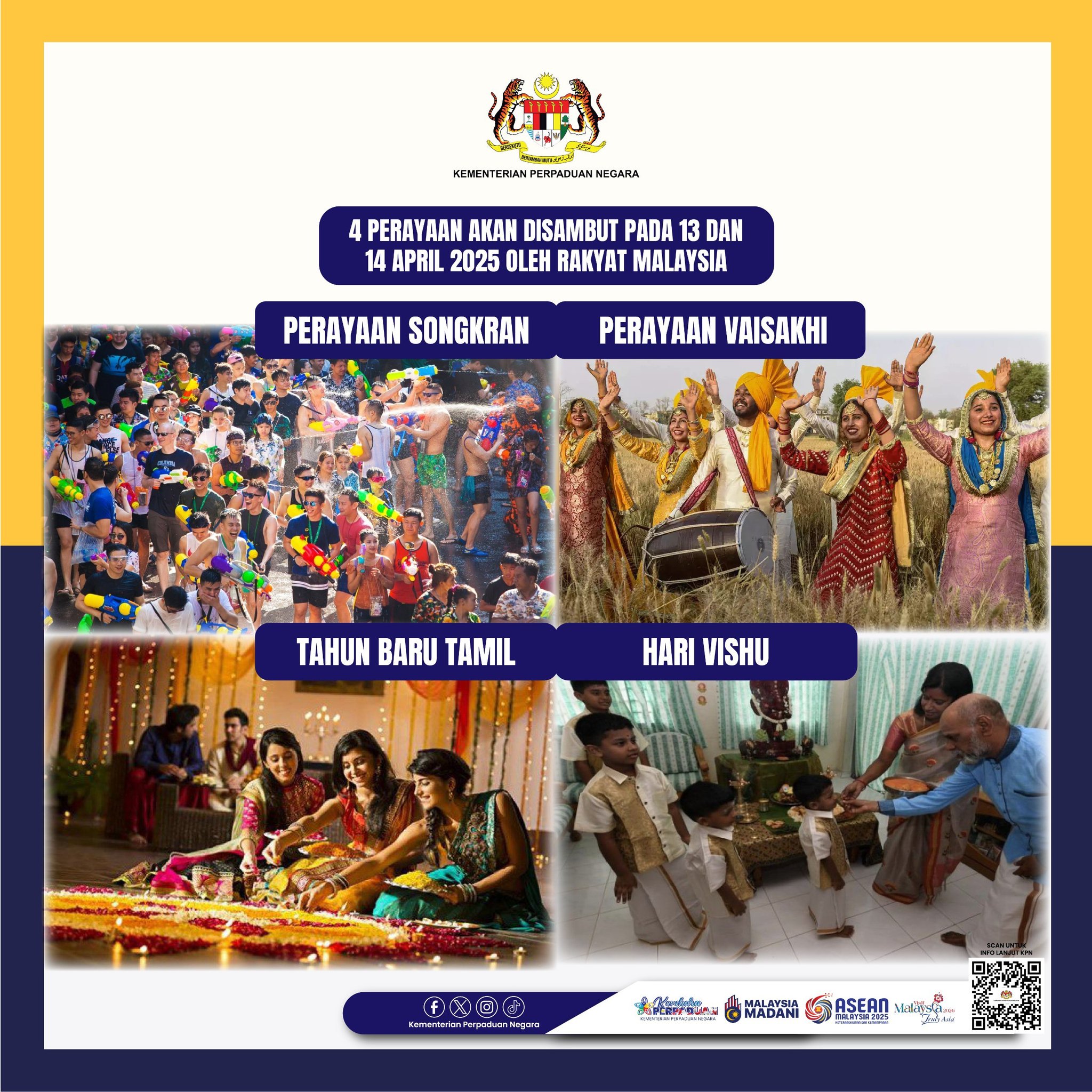 4 PERAYAAN AKAN DISAMBUT PADA 13 DAN 14 APRIL 2025 OLEH RAKYAT MALAYSIA